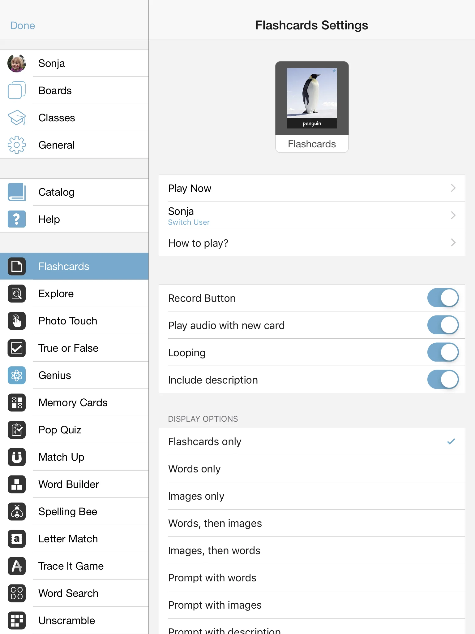 Flashcards: Lernkarten mit Bildern, Wörtern und Ton Screenshot 1