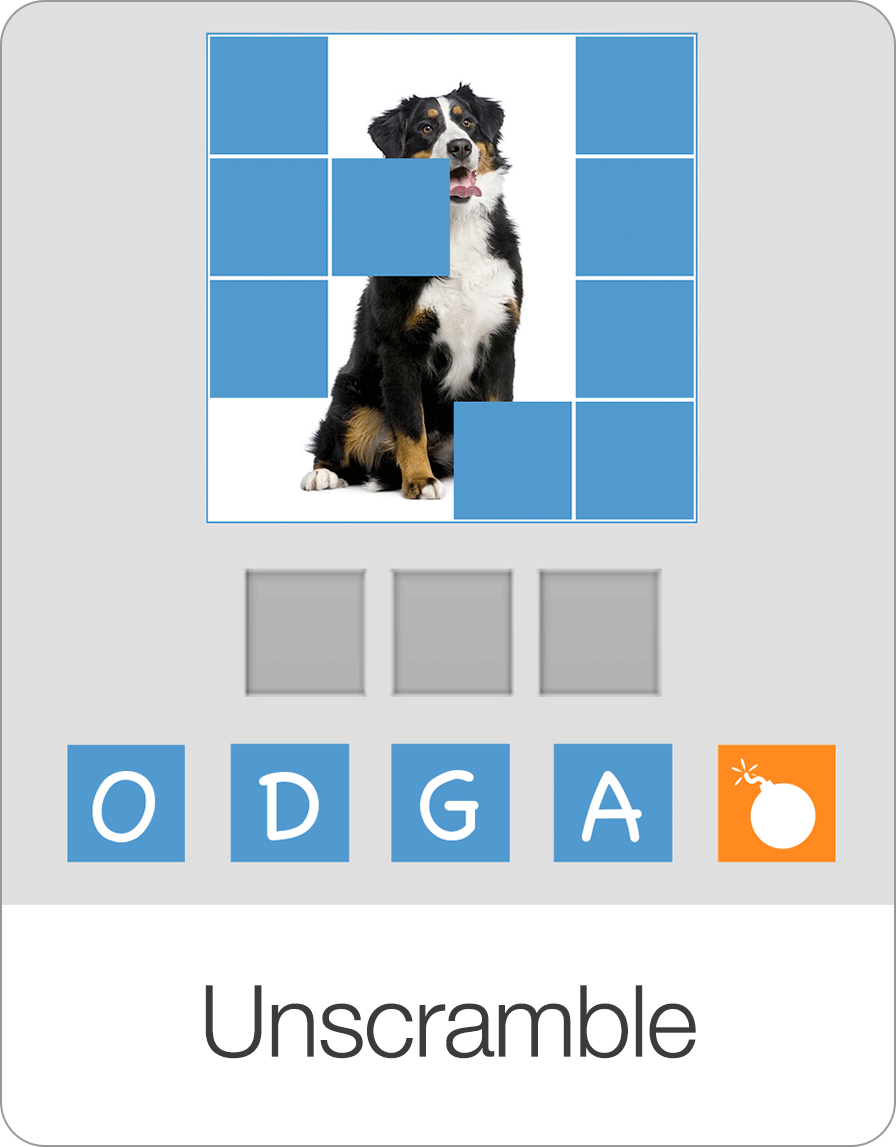Unscramble: Wörter richtig ordnen