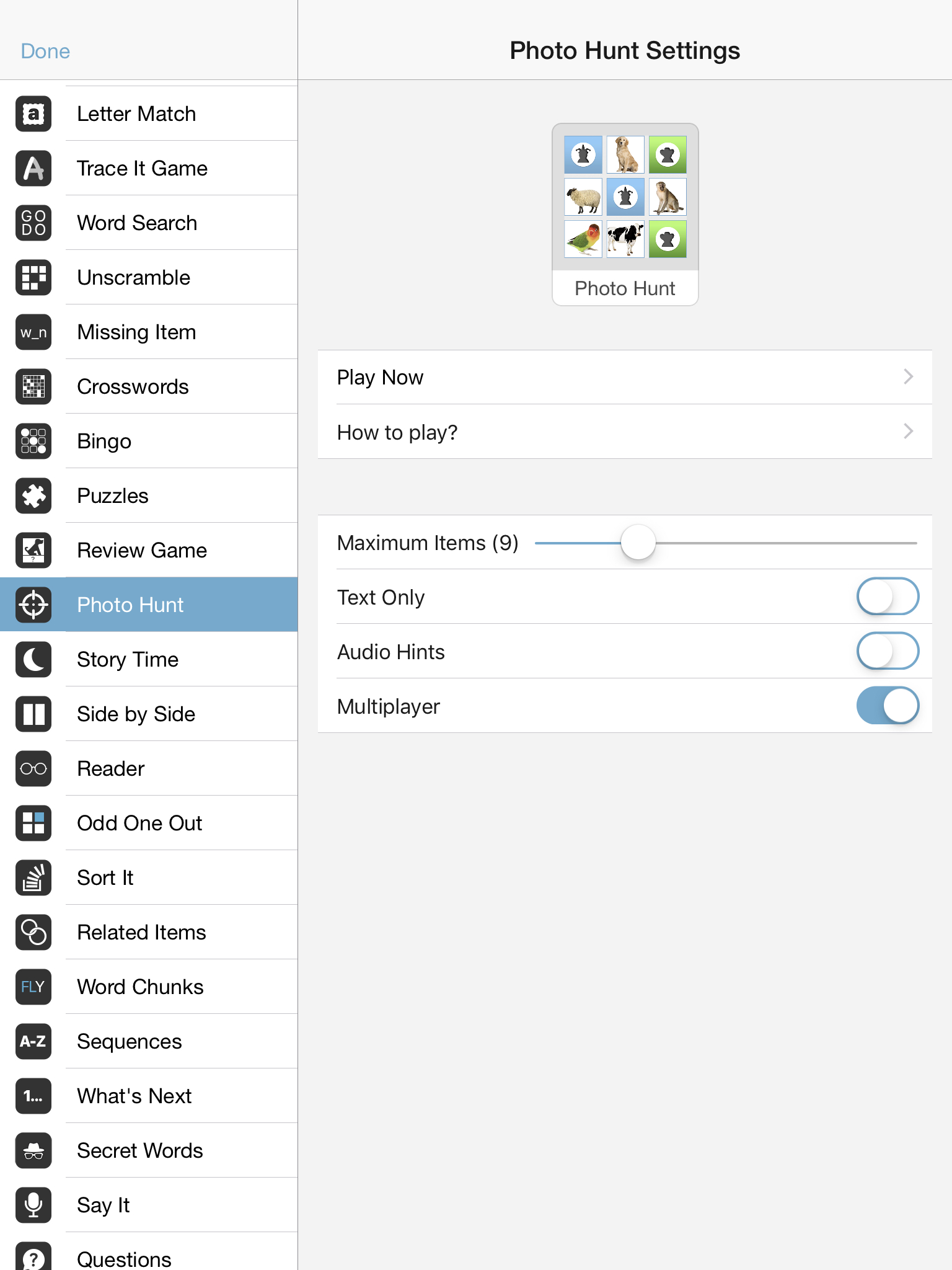 Photo Hunt — Bitsboard | Flashcards & Mini-Games for Personalized Learning Screenshot