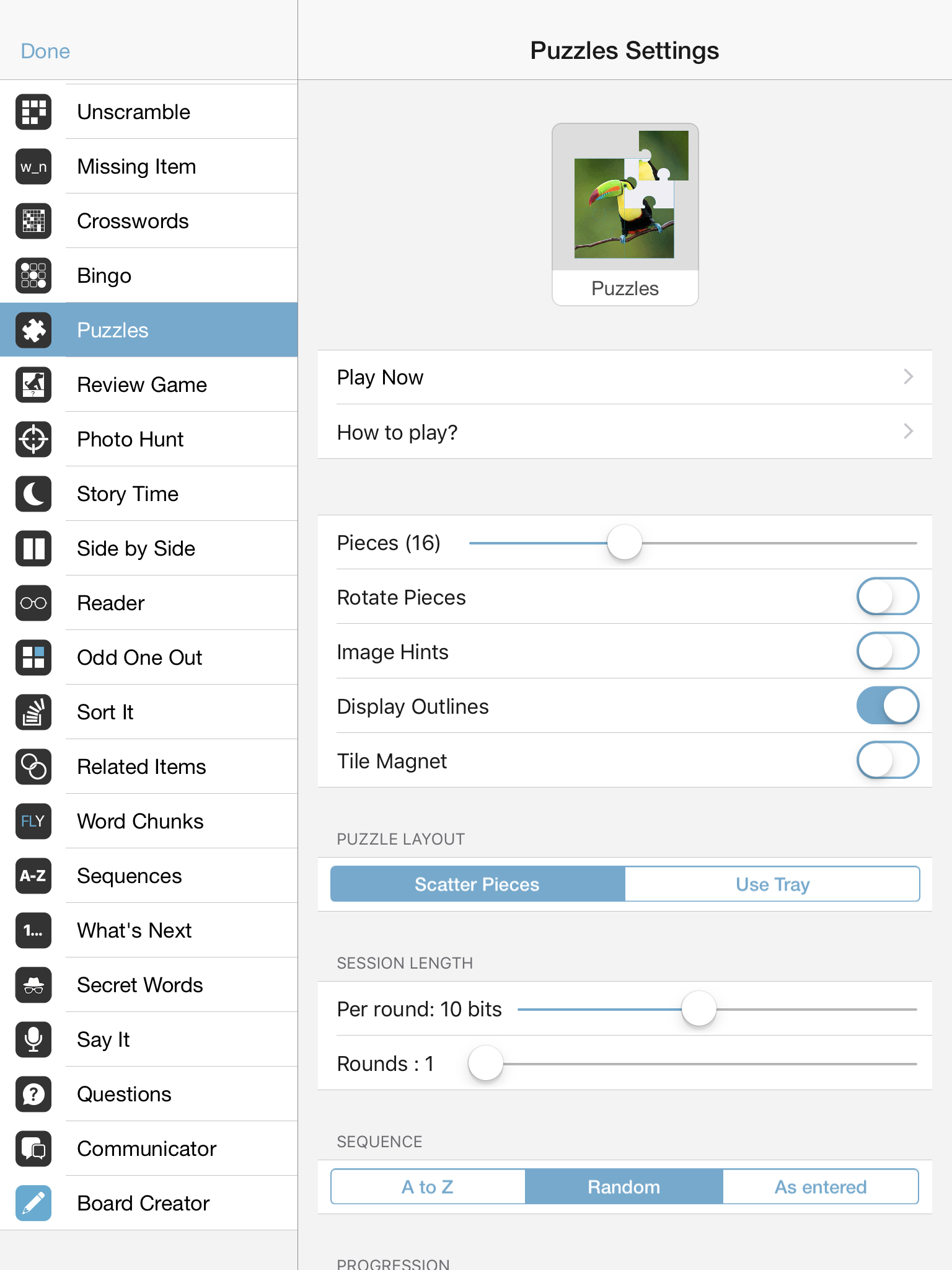 Puzzles — Bitsboard | Flashcards & Mini-Games for Personalized Learning Screenshot