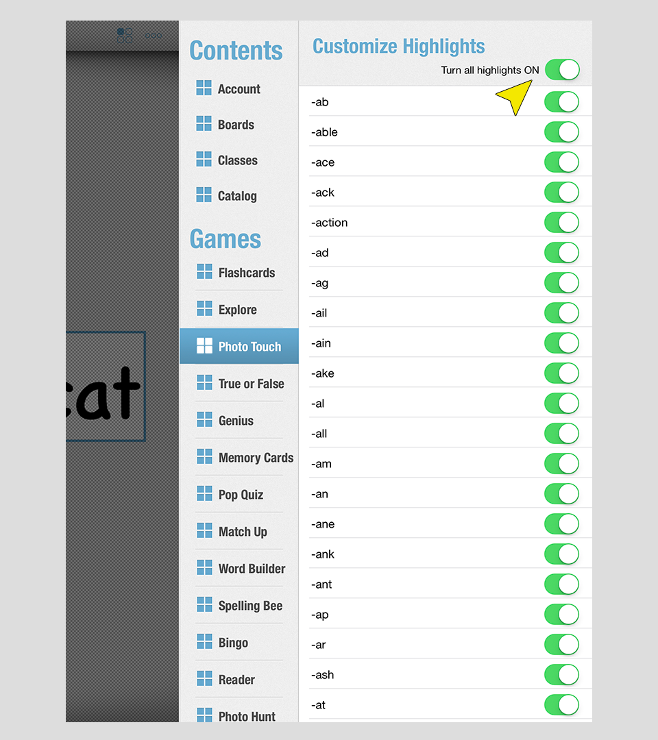 Customize Highlights