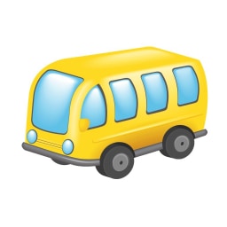 bus picture for short u CVC word families practice