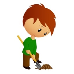 dug picture for short u CVC word families practice