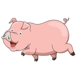 hog picture for short o CVC word families practice